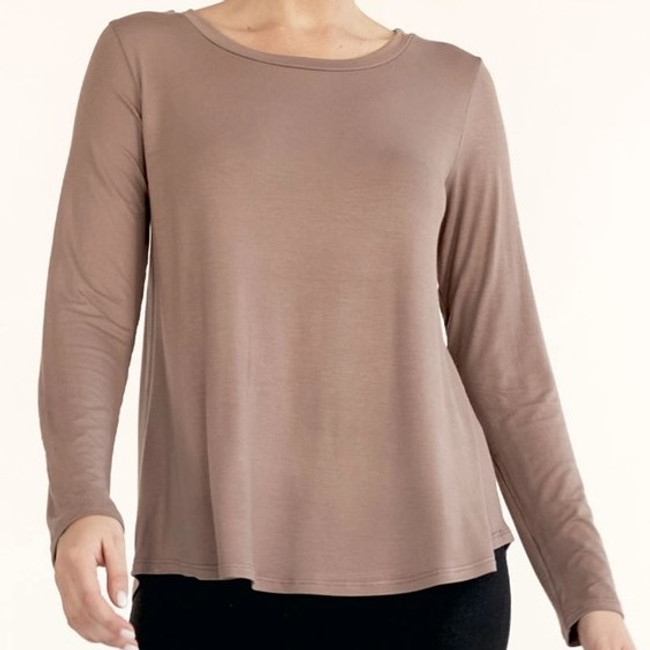 Classic Bamboo L/S Top Mocha