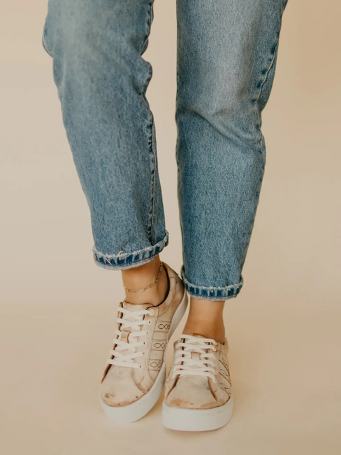 Women's Sheridan Leather Tennis Shoe Old Camel Wax