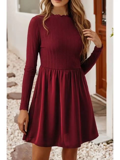 Frilled Red Dahlia Dress