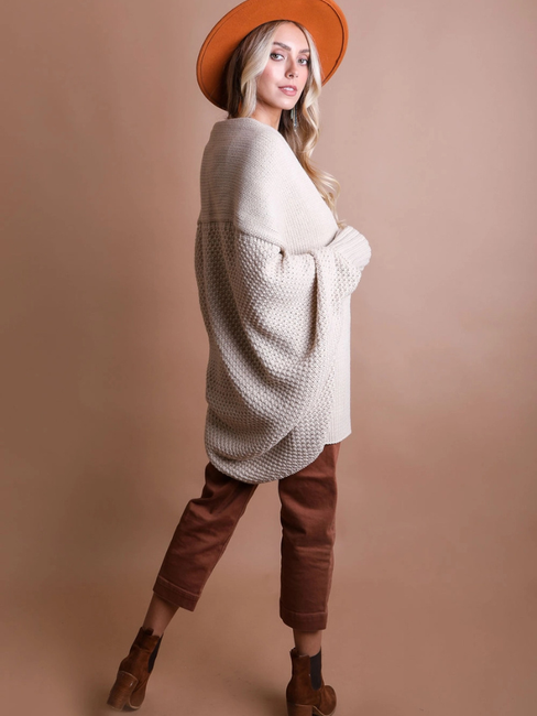 Women's Boho Cardigan Beige