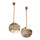 Disc Dangle Drop Earrings Gold