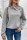 Women's Asymmetric Button Sweatshirt Gray 