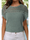Women's Lace Patchwork Waffle Top Mist Green