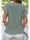 Women's Lace Patchwork Waffle Top Mist Green