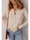 Women's Textured Knit Henley Top Oatmeal
