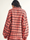 Women's Distressed Plaid Shirt Red
