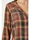 Women's Washed Plaid Shirt Burgundy/Caramel