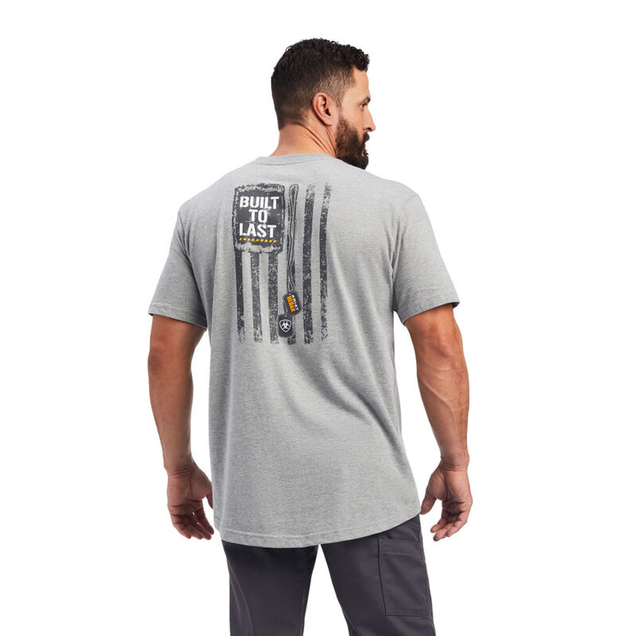  Rebar Cottonstrong Dog Tags T-Shirt Heather Grey