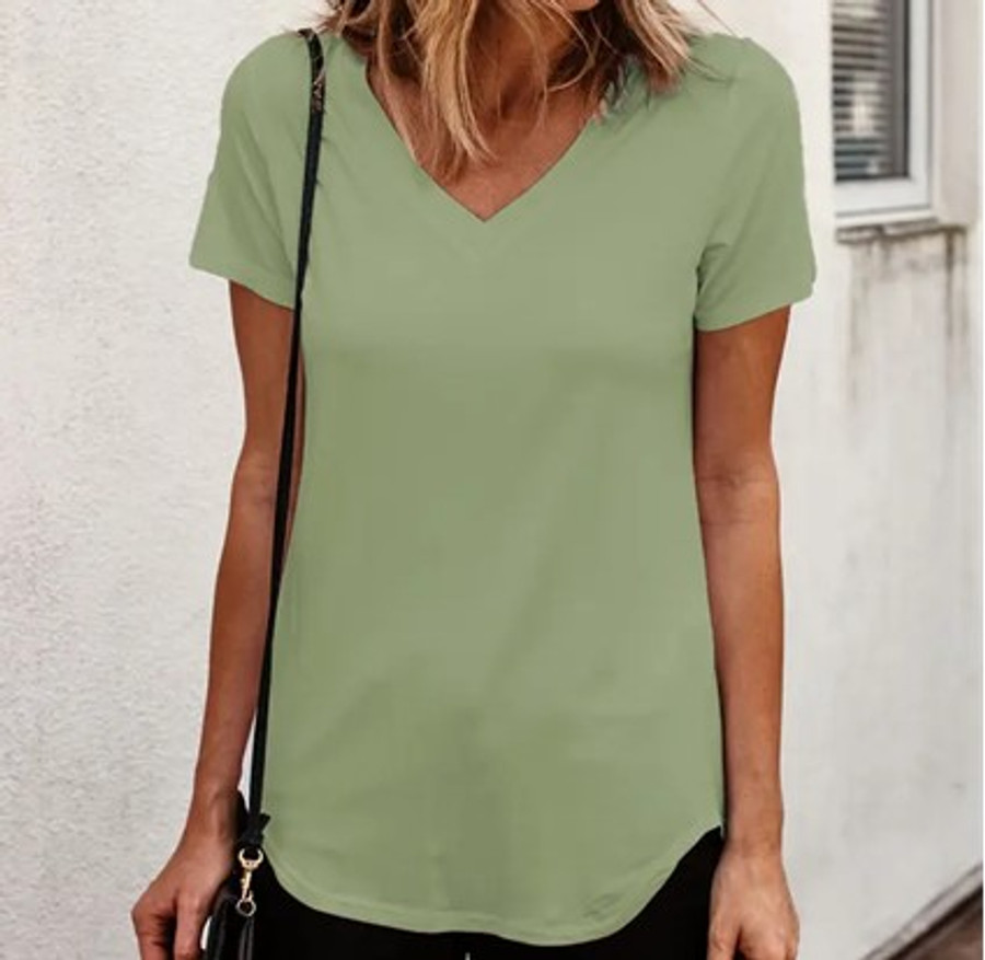  Loose Tee Top Moss