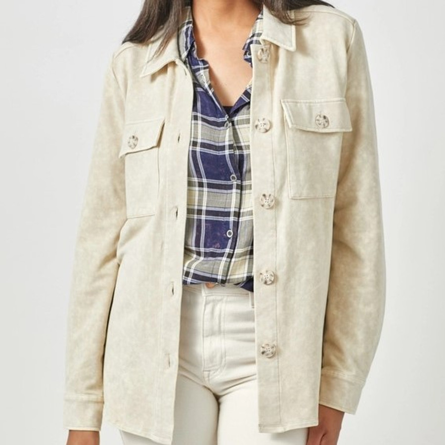 Women's Go-To Shacket Almond