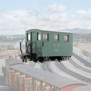 Peco: GR-590A - Ffestiniog Quarryman Brake Coach (1 Balcony) in Green
