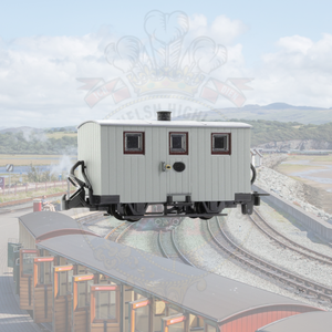 Peco: GR-570UY - Ffestiniog Quarryman Coach in unlettered Grey