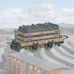 77315 - Narrow Gauge Slate Wagon with Load Tan
