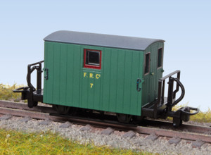 Peco: GR-582A FR 'Quarryman Brake Van' - No. 7 1920s Green Double Balcony