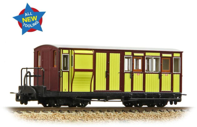 394-081 Ffestiniog Railway 'Brake Third No.2' in FR Yellow & Crimson