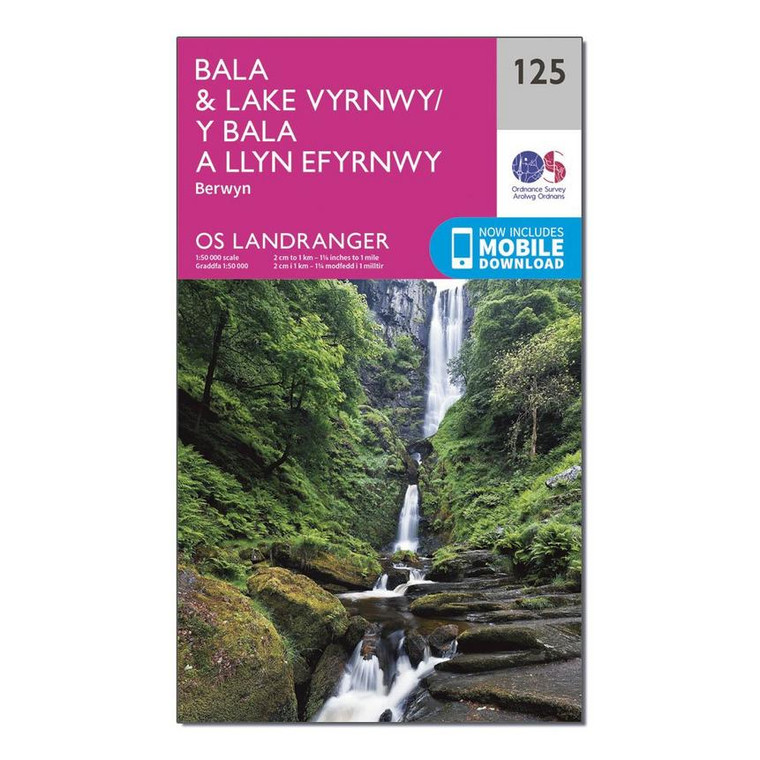 OS Landranger 125 Bala & Lake Vyrnwy