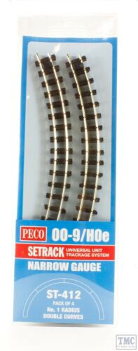 Peco: ST-412 Double Curve (4 pack)