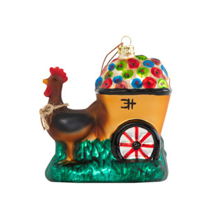Gooster Hauling Flowers Figurine Christmas Ornament