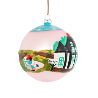 A Day at Melrose Plantation Round Ball Christmas Ornament