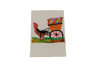 Gooster Hauling Flowers Linen Tea Towel