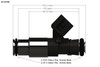 ID1700-XDS 1700.48.14.14B.8 Fuel Injectors, 14mm (black) bottom adapters, set of 8