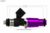 ID1700-XDS 1700.60.14.14.6 Fuel Injectors, 14mm (purple) adapters, set of 6