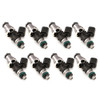 ID2600-XDS 2600.48.14.14.8 Fuel Injectors, 14mm (grey) adapters, set of 8