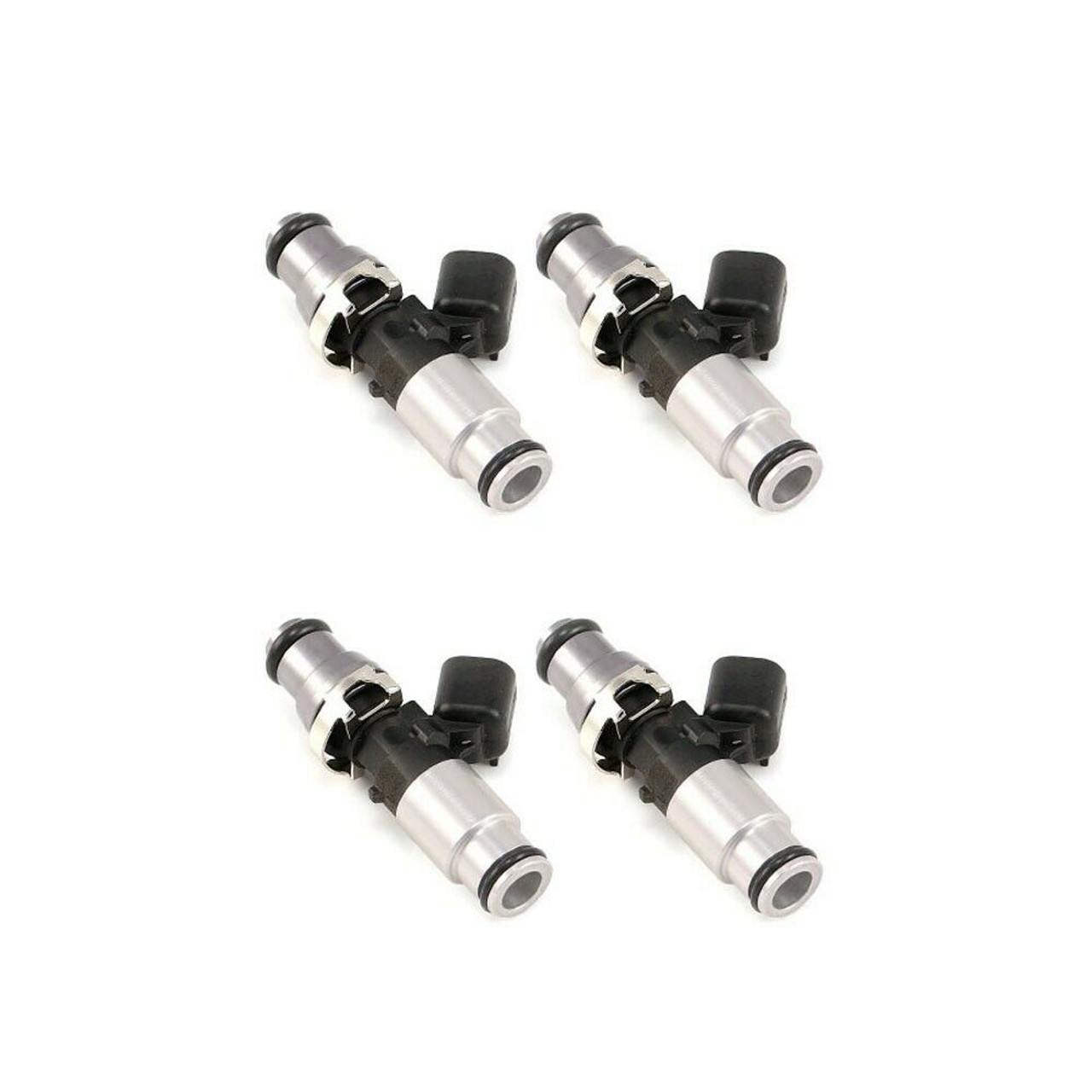 ID1700-XDS 1700.60.14.14B.4 Fuel Injectors, 14mm (grey) adapter top and (silver) bottom adapter, set of 4