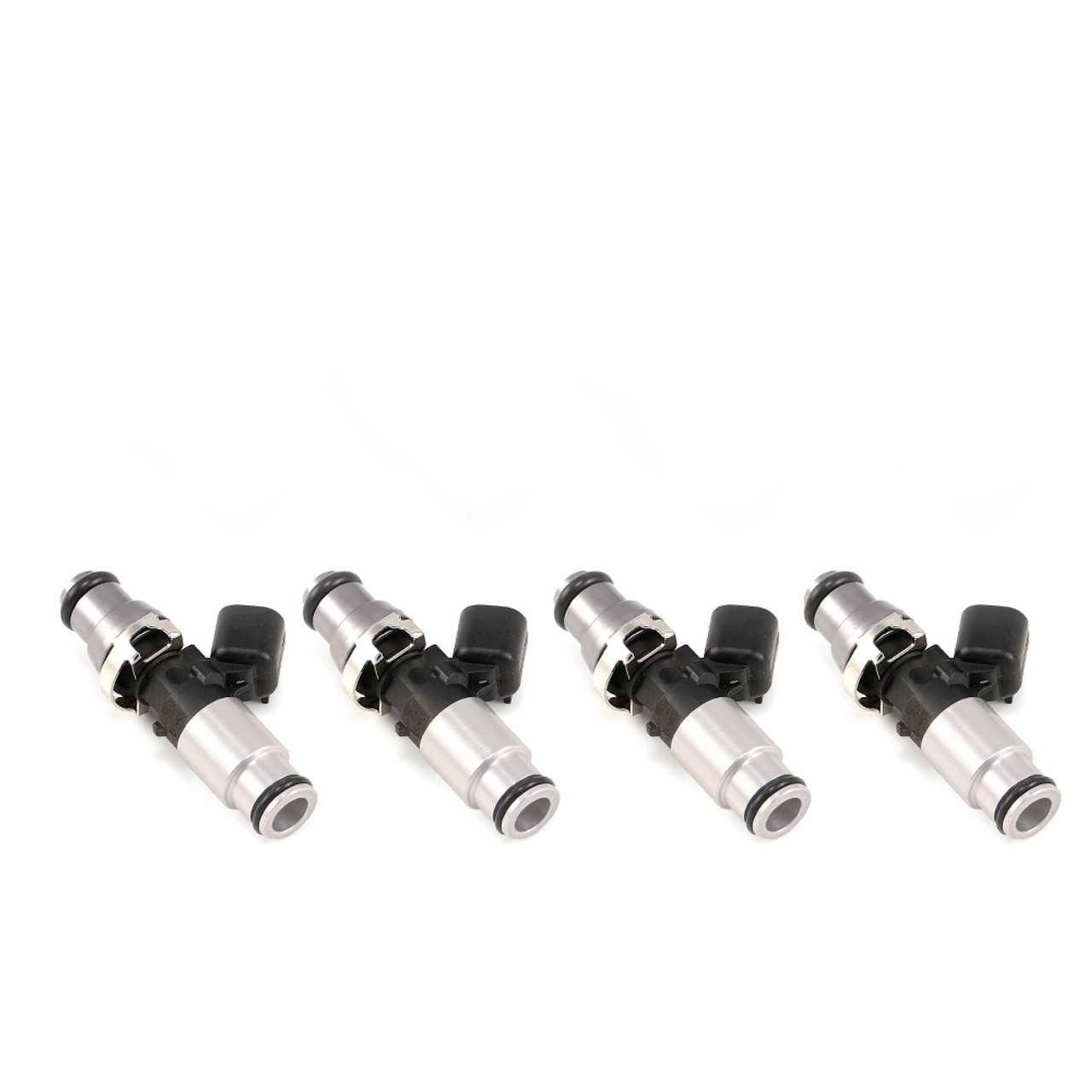 ID2600-XDS 2600.60.14.14B.4 Fuel Injectors, 14mm (grey) adapter top and (silver) bottom adapter, set of 4