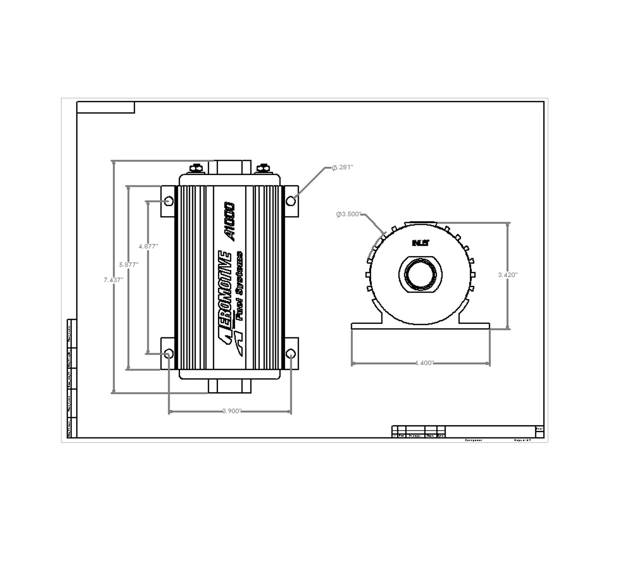 Aeromotive 11101 A1000 Fuel Pump - EFI or Carbureted applications