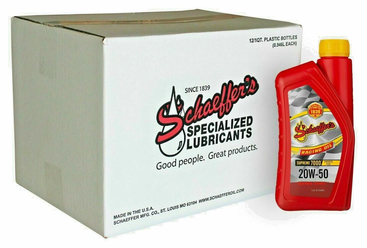 Schaeffers 0705 Supreme 7000 Synthetic Plus Racing Oil 20W-50 (12 quarts/case)