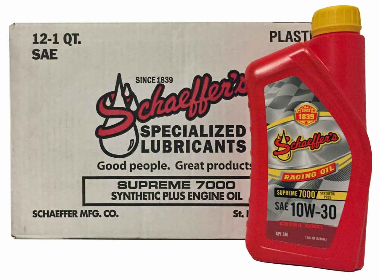 Schaeffers 0709 Supreme 7000 Synthetic Plus Racing Oil 10W-30 (12 quarts/case)