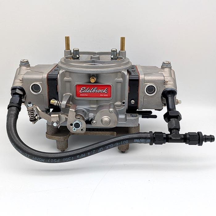 未使用インストローク　ISDR24-BK ラフ　2×4 Dual Inlet -6 Dual Feed fuel line for Edelbrock VRS 4150 - Scram Speed