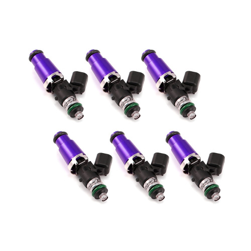 ID1050-XDS, 1050.60.14.14.6 Fuel Injectors, 14mm (purple) adaptors, set of 6
