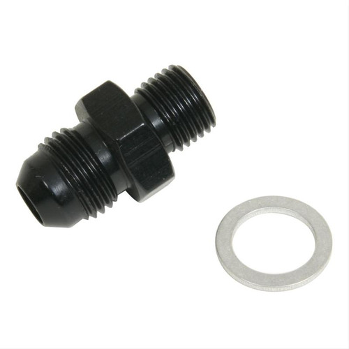 Fragola 491954-BL #6 X 12MM X 1.25 MALE ADAPTER-SOLEX BLACK