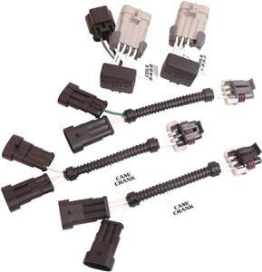 MSD Adapter Cable for 6010/6012 to GM OEM sensors, multiple connector ends and extension cables for vehicle sensor wiring