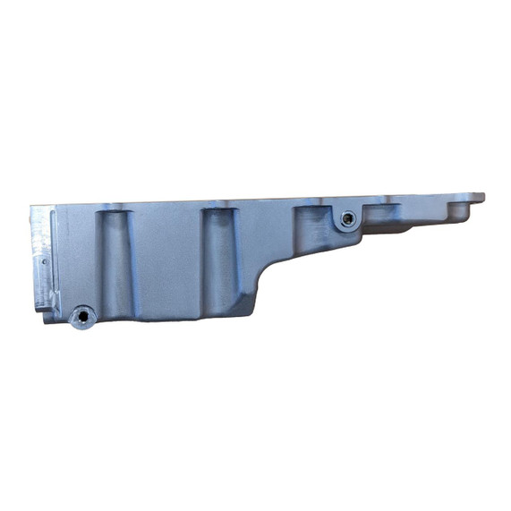 Scram Speed LSX to Fox Body Mustang Engine Swap Oil Pan kit, aluminum oil pan for LSX engines compatible with Fox Body Mustang.