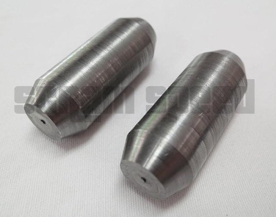 Scram Speed LSX Bellhousing Engine Dowel Kit, two cylindrical metal dowels with tapered ends on a white background.