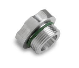 Holley Performance Parts – EFI, Intakes, & More BILLET FILL CAP W/O-RING FOR 241-88/89/90/91, metal billet fill cap with green O-ring for fuel systems.