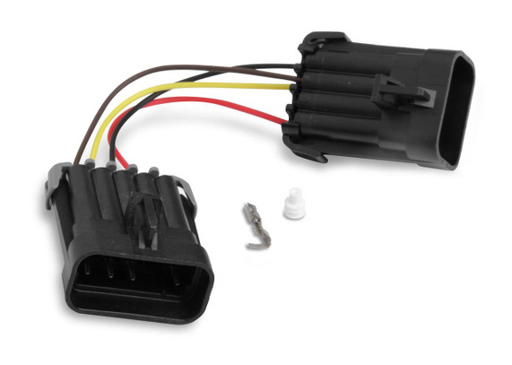 Holley Performance Parts – EFI, Intakes, & More IGN, ADAPTER, FAST DISTRIBUTOR, close-up of automotive ignition adapter with wiring and connectors.