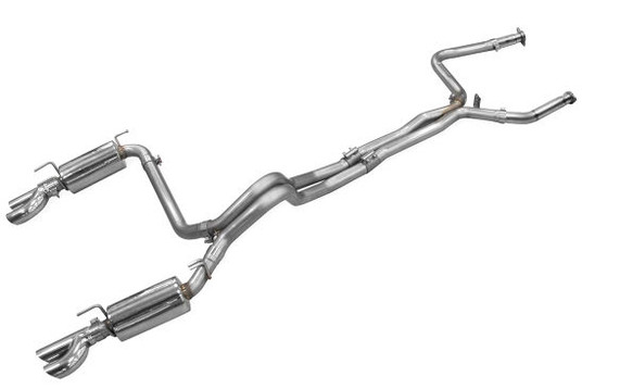 HOOKER BLACKHEART DUAL CAT-BACK EXHAUST KIT 2.5", 409 Stainless Steel tubing w/304 Stainless Steel mufflers and tips
