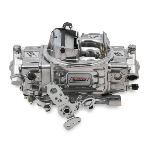 Quick Fuel Technology – Carburetors & Fuel Systems QFT SL-600-VS Slayer Series Carburetor -600 CFM, high-performance metal carburetor with a silver finish, featuring multiple adjustment screws and fittings for automotive use.