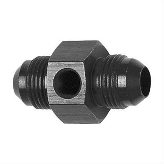 Fragola 495001-BL INLINE GAUGE ADAPTER, #6 X # 6 MALE BLACK, inline gauge adapter with a black finish featuring threaded connectors on both ends for fluid or air line connections. Fragola 495001-BL INLINE GAUGE ADAPTER, #6 X # 6 MALE BLACK, inline gauge adapter with a black finish featuring threaded connectors on both ends for fluid or air line connections.
