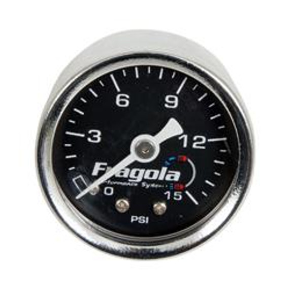 Fragola 900002 FUEL PRESSURE GAUGE 0-15 PSI LIQUID FILLED