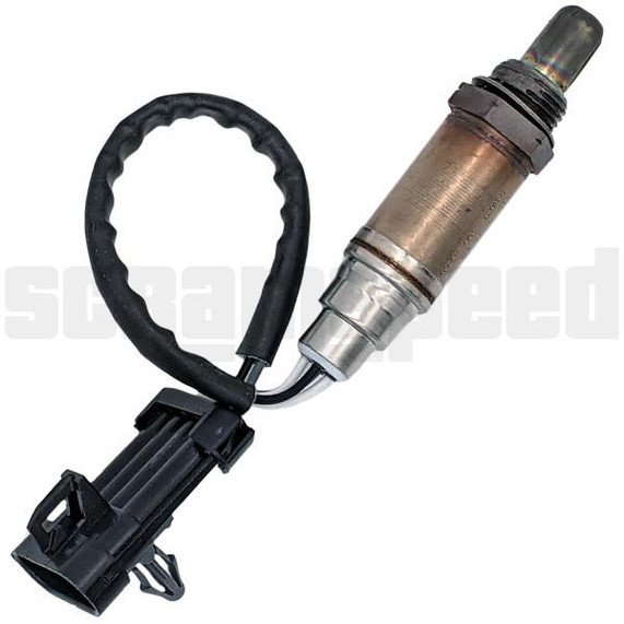 Scram Speed 1997–2002 Corvette Upstream O2 Oxygen Sensor – SNS122, close-up image of the automotive oxygen sensor showing the metallic body, connector, and protective wire.