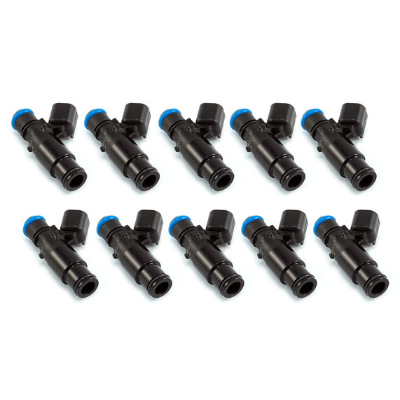 ID1300-XDS 1300.48.14.14B.10 Fuel Injectors, 14mm (black) bottom adapters, set of 10
