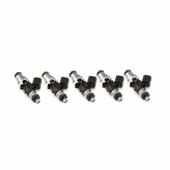 Precision Fuel Injectors from Injector Dynamics ID2600-XDS, 2600.48.14.14.5 Fuel Injectors, set of 5 with 14mm grey adapters for optimal performance.