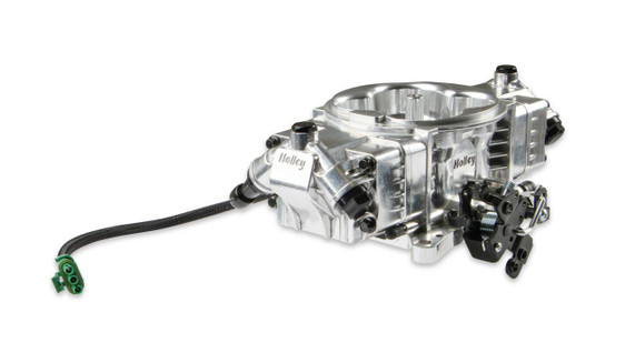 Holley Performance Parts – EFI, Intakes, & More Holley 550-1001 TERMINATOR X STEALTH 4150, SHINY, high-performance shiny automotive throttle body.