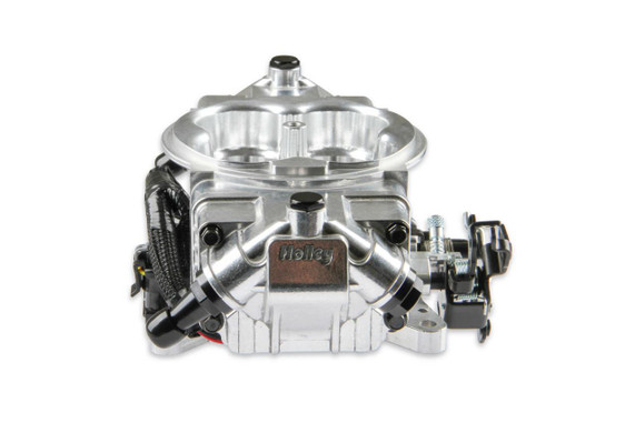 Holley Performance Parts – EFI, Intakes, & More Holley 550-1001 TERMINATOR X STEALTH 4150, SHINY, shiny engine control unit with metallic silver finish and black accents.