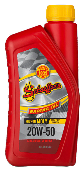 Schaeffers 0191 Micron Moly Racing Oil 20W-50 (12 quarts/case)